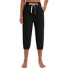 Ficerd 3 Pcs Women's Capri Sweatpants Joggers Casual Sports Cropped