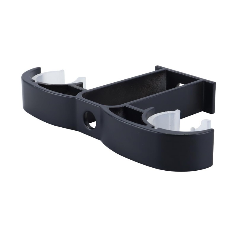 Ausi 4 Pcs Black Curtain Rod Brackets, Double Rod Holder