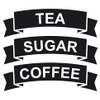 CRibbon Set of Coffee/Tea/Sugar Vinyl Stickers/Labels for storage jars canisters