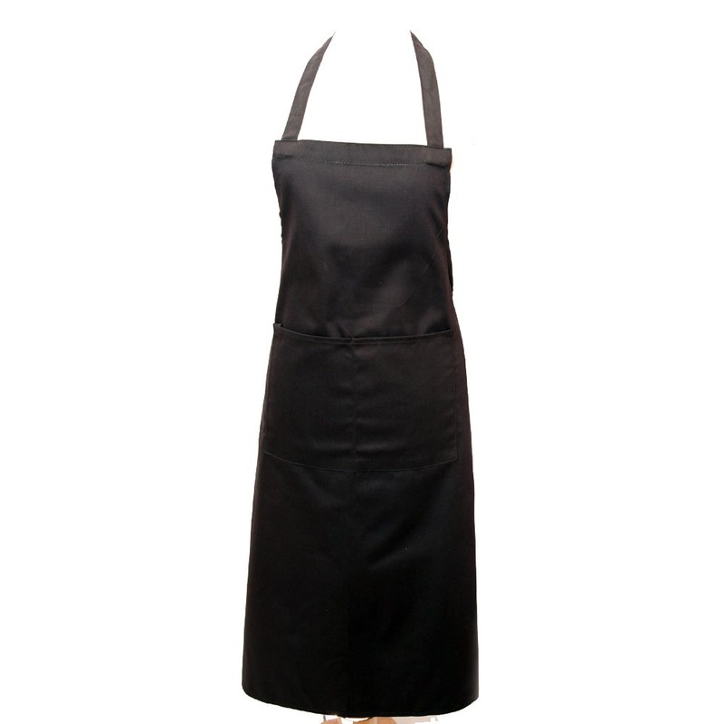Full Apron With Pocket Professional Chefs Waiters Black by IIOOII