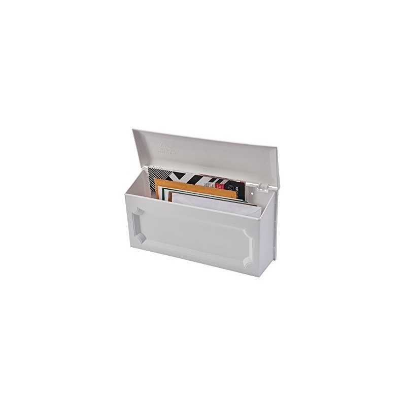 Gibraltar Mailboxes Windsor Small Capacity Rust-Proof Plastic White, Wall-Mount Mailbox,