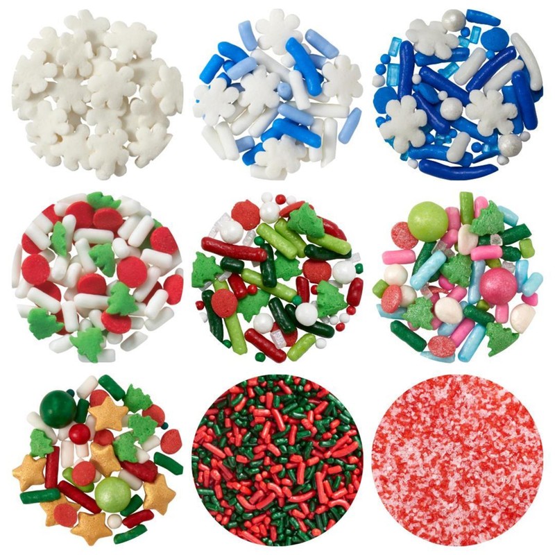 DECOPAC Winter Frost Mix Quins, 24oz, Fancy Sprinkles In Snowflake