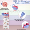 Amgkonp 12oz Replacement Lid with 2 Straw for Kid Tumbler,2