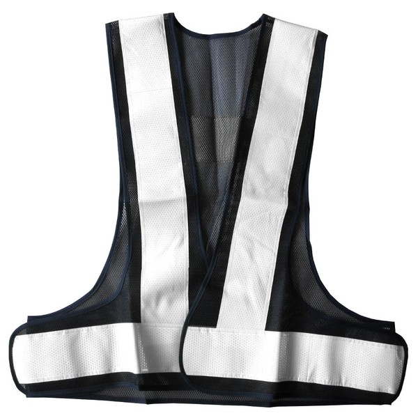 Otafuku DF9012-7 Navy Blue X Silver Safety Vest, 2.8 inches (7 cm)