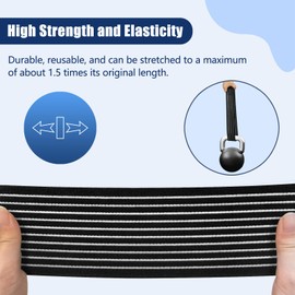 KELIZIN 4Pcs Elastic Hook & Loop Extension Straps for Ice Packs/Belts, Adjustable Length to Enhance Comfort - 28 inches +35.5 inches