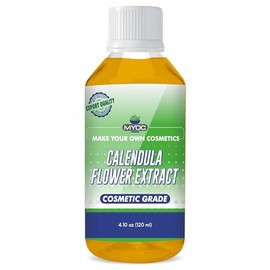 MYOC Calendula Flower Liquid Extract | Cosmetic Grade Botanical Ingredient | Non-Edible | Herbal Extract for DIY Skincare & Haircare | 120ml / 4.05 Fl Oz