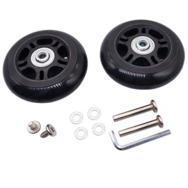 2Set OD 80mm Luggage Suitcase Replacement Wheels Axles Repair Wrench