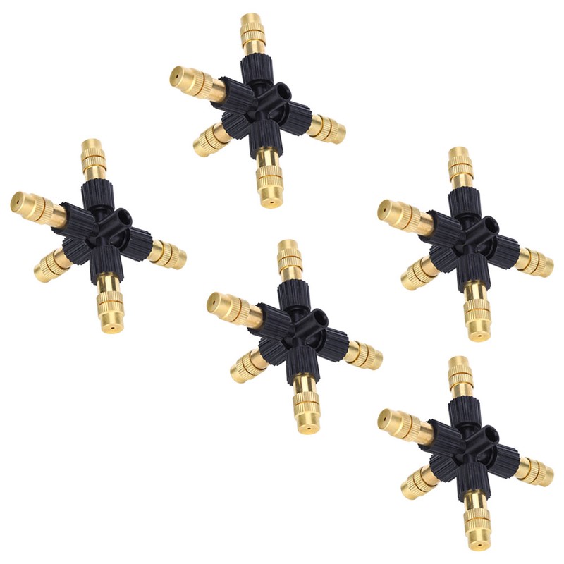 5Pcs G1/2 DN15 Copper Adjustable Misting Sprayer Nozzle Garden Irrigation