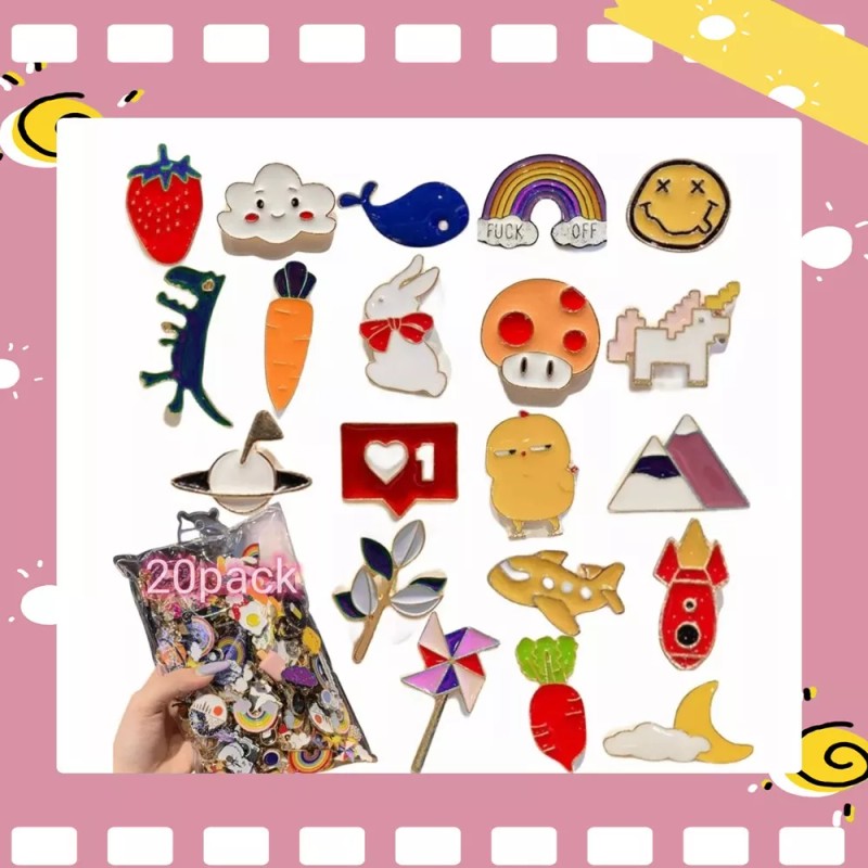 THE9SHOP Paquete Pines Pack Broches Metalicos Pines Kawaii Al Azar