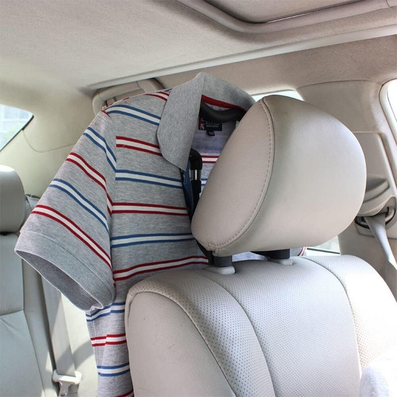 Percha para abrigo de coche, reposacabezas, asiento trasero, percha para