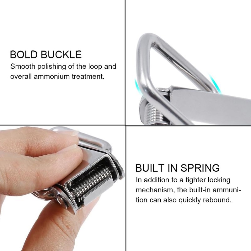 2PCS Stainless Steel Tension Clasp, 58mm Spring Loaded Toggle Latch,