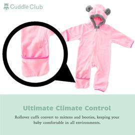 Fleece Baby Bunting Bodysuit – Infant Pajamas Kids Hooded Romper Outerwear Toddler Jacket