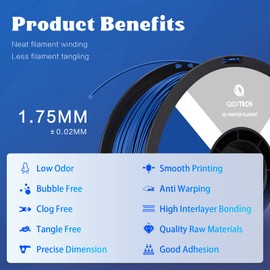 R QIDI TECHNOLOGY ABS Filament 1.75mm, 3D Printer Filament ABS Rapido 1kg Spool (2.2lbs), Suitable for Hyper Speed Printing, 3D Printing Filament Fit Most FDM 3D Printers, Highly Resistant, Blue