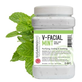 Vajacial Jelly Mask Peel-Off Bikini, Underarms Area Peel Mask - Fresh Mint - Professional Size 23oz by Sugaring NYC