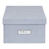 BIGSO KARIN Small Storage Box with Lid - Sturdy Organiser