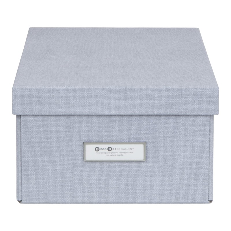 BIGSO KARIN Small Storage Box with Lid - Sturdy Organiser