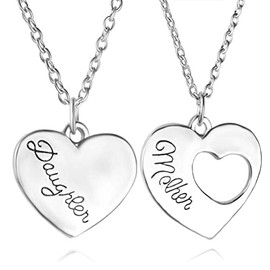 Mom Christmas Mothers Day Gifts Mother Necklace Gifts for Women Mom Heart Pendant Necklace Mom Gifts Fashion Jewelry Birthday Gifts for Mom Mother from Son Daugter