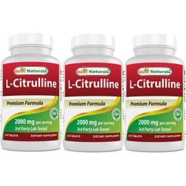 Best Naturals L-Citrulline 2000mg/Serving - Non-GMO - Gluten Free - 120 Tablets (120 Count (Pack of 3))