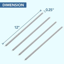 TonGass (4-Pack 1 ft RV Screen Door Spring Closure Kit- Stainless Steel- Universal Fit for Square and Radius Screen Corners- Double Action Spring Returns Door to Close Position- 4 Springs& 8 Screws