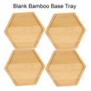 sourcing map 4PCS Hexagon Coasters for Drink, Mosaic Bamboo Coasters,