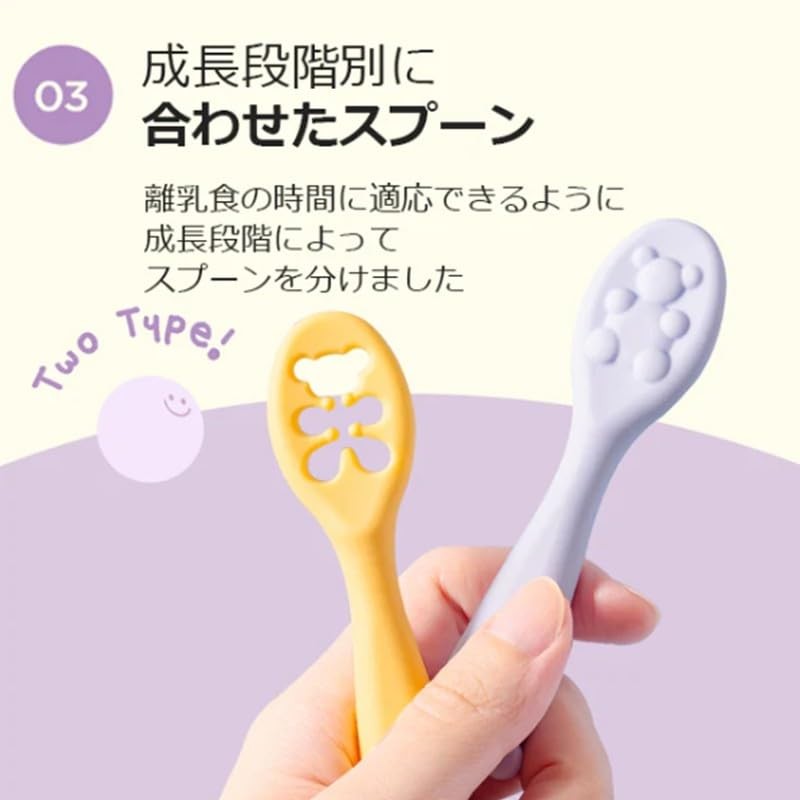 reliev First Weaning Spoon, Set of 2, Honey Yellow x