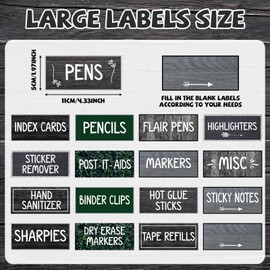 54Pcs Teacher Toolbox Labels Classroom Decoration Self-Adhesive Farmhouse Toolbox Sticker Greenery Tool Box Storage Decal Wood Grain Organizer Container Decor for Back to School Teacher Supplies