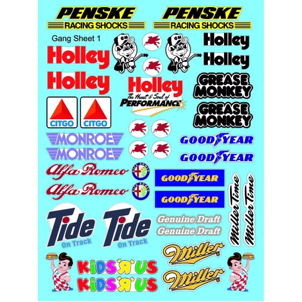 Pro-Line Racing Clear Vinyl 1-R/c Model Decal 1/16-1/12-1/10