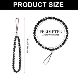 Aestustheri 3PCS Phone Wrist Straps - Crystal Beads Wrist Straps - Sparkling Phone Strap