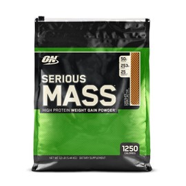OPTIMUM NUTRITION SERIOUS MASS Chocolate Peanut Butter 12lb Protein Powder 10/25