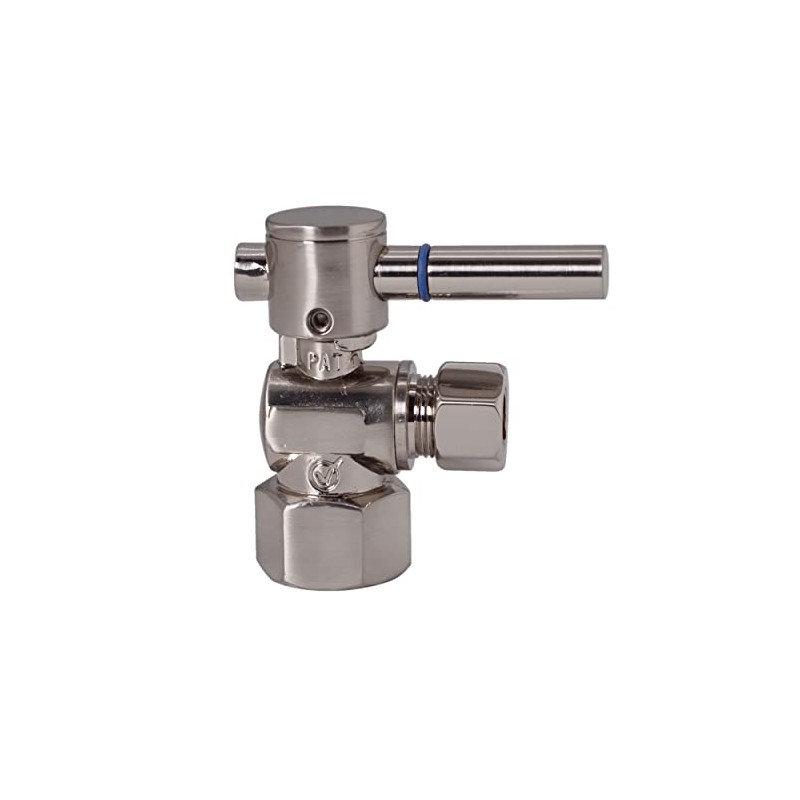 Westbrass 1/4-Turn Lever Handle Angle Stop, 1/2" IPS x 3/8"