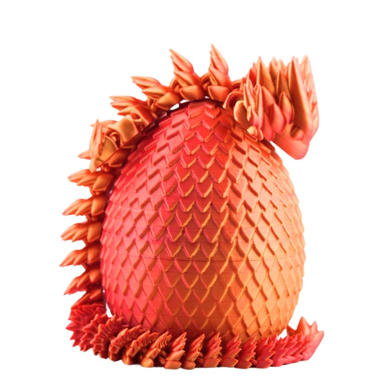 binly Dragón Articulado de Juguete con Huevo, 37 cm, Figura
