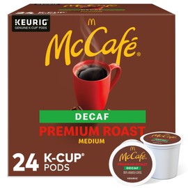 McCafe Premium Roast Decaf K Cup 24 Count Medium Dark Roast for Keurig