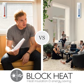 HIDBEA One Way Privacy Window Film, Daytime Mirror Reflective Heat Control UV Sun Blocking Non-Adhesive Static Cling Window Tint for Home and Office (Black-Silver, 29.5 Inch x 6.5 Feet)