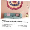 CIYODO Independence Day Usa Flag Bunting Decorative Fan Shaped Banners