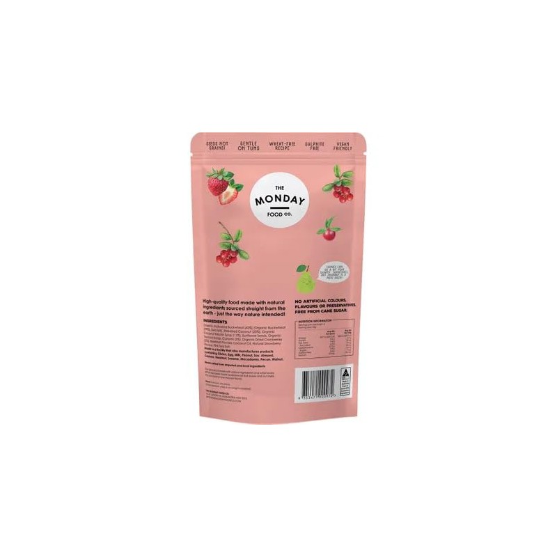 The Monday Food Co. Activated Buckwheat Granola Sweet Berry 270g