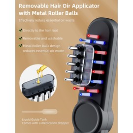 Electric Head Massage, Scalp Massage Brush IPX7 Waterproof with 19 Massage Heads and 3 Massage Modes, Brush 2-in-1 Hair Oil Applicator Bottle Hair Scalp Massager Hair Massage Brush for Exfoliating