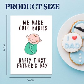 First Fathers Day Card, 1st Fathers Day Card, First Fathers Day Gifts for New Dad, Perfect for Birthday, Father's Day, Humorous Dad Greeting Cards, Gifts for Dad, Fathers Day Gifts First Time Dad