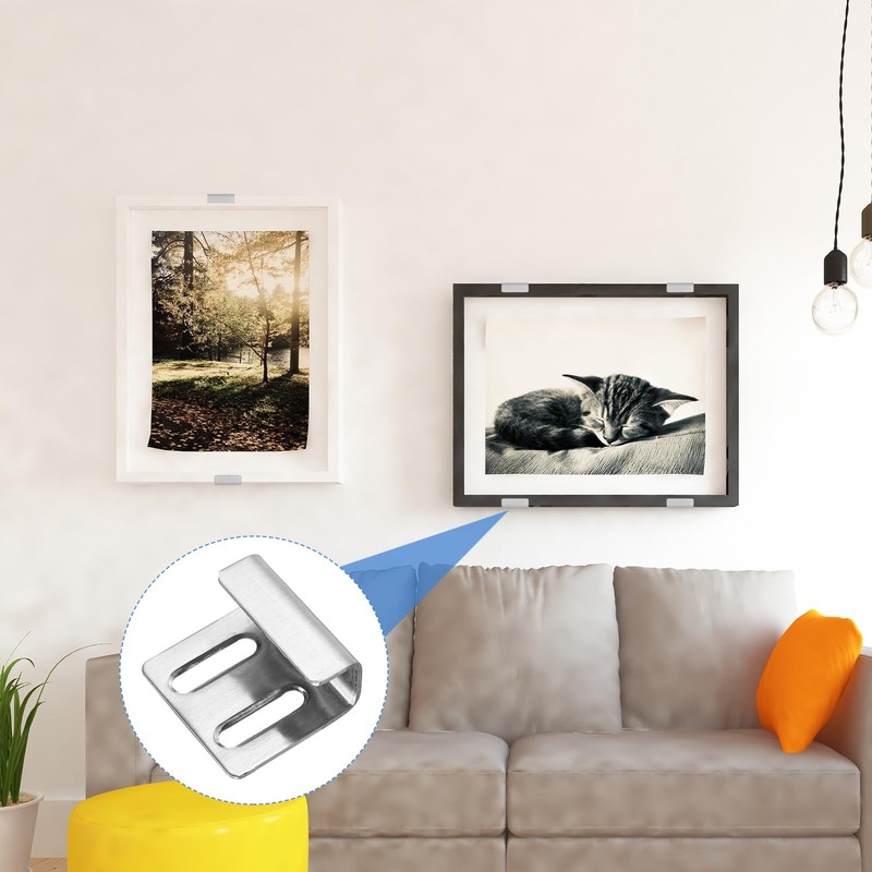 sourcing map 10 Pcs Stainless Steel Tile Hanger, Adjustable Tile