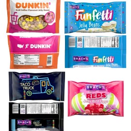 Brach's Jelly Bean Favorites Dunkin Iced Coffee Reds Taco Truck Funfetti Set of 4