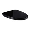 Woodbridge Toilet Seat with Cover, Black, Slow-Close, Quick-Release for Easy