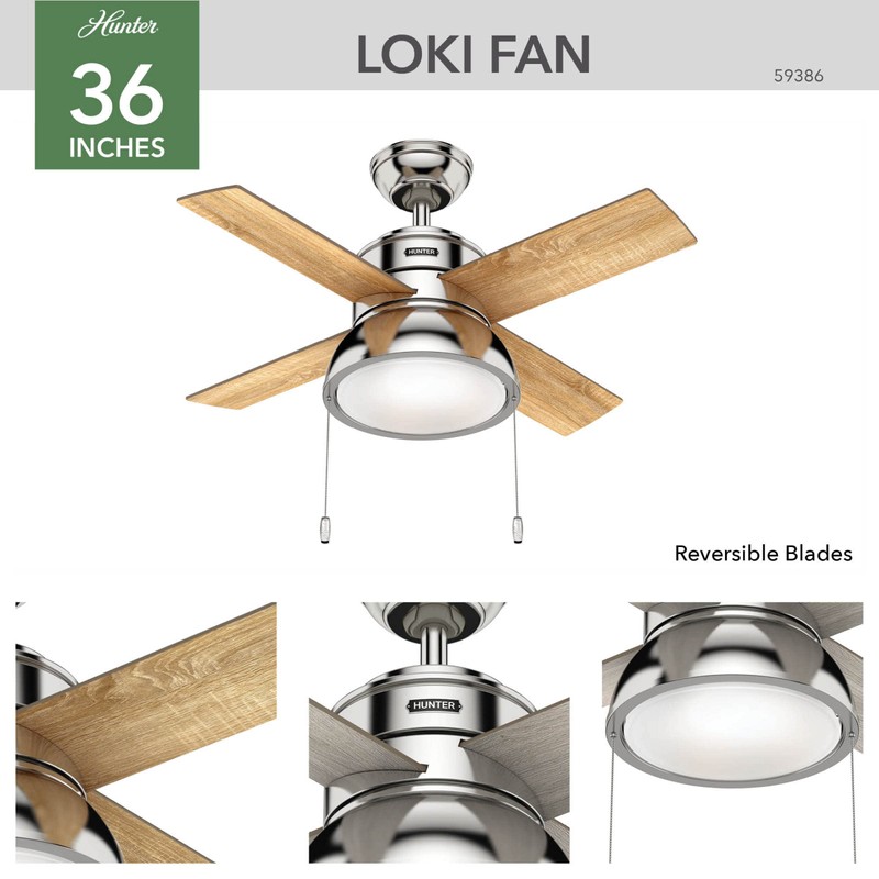 Hunter Fan Company 59386 Hunter 36" Loki LED Light Ceiling