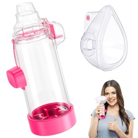 Soft Silicone Inhaler Spacers for Adults and Kids - Fun and Colorful Nessi OTC Spacer (Adult-Pink)