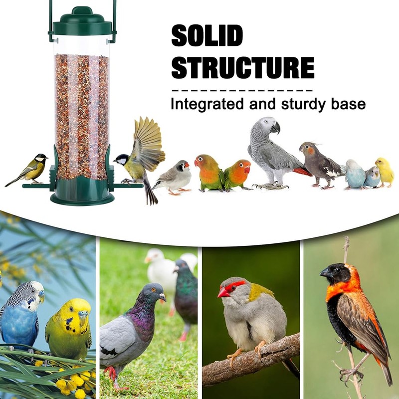 Udbrud Feeder Column, Bird Feeder with 2 Feeding Stands, Grains,