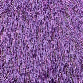 Fashion Fabrics LLC Purple Metallic Faux Ostrich Feather Lace Apparel Costume Fabric - Sold by The Yard - 54"