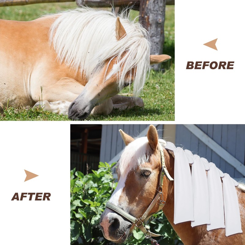 Eccliy 8 Pcs Horse Mane Bags Bulk White Pet Supplies