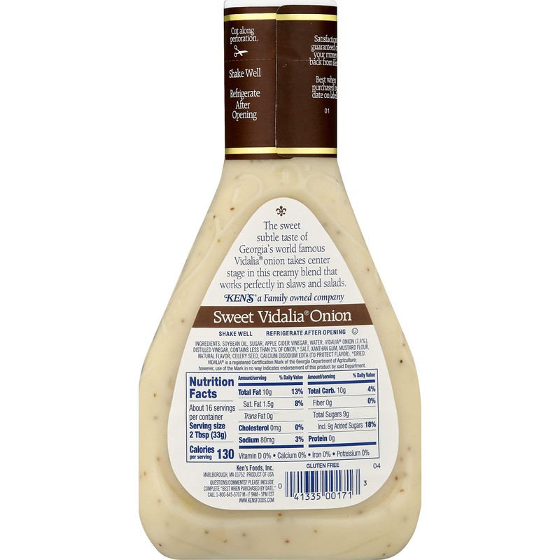 Ken’s Steakhouse Dressing, Sweet Vidalia Onion Dressing, Gluten Free Dressing