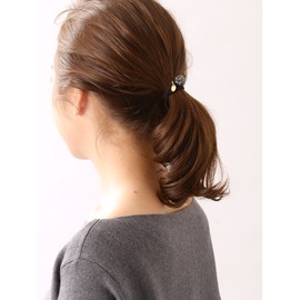 VingTAINE H-907 Rhinestone Ball Hair Elastic Bijou Hemisphere Hair Accessory, Black