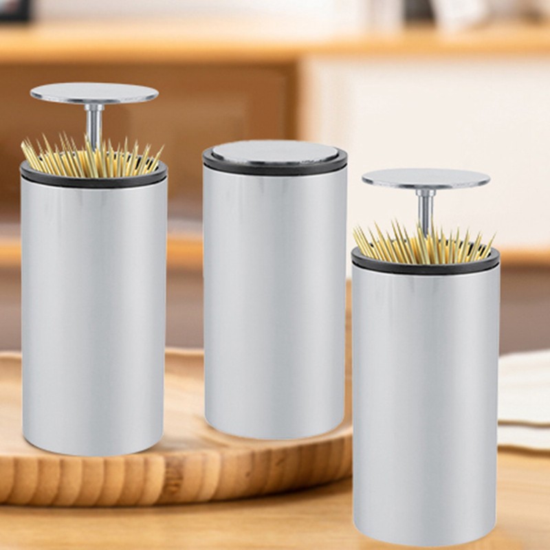 Automatic Stainless Steel Toothpick Dispenser Box Holder Container