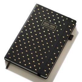 TDOLISSTE - Calendar 2025-2026 Weekly Planner A5 Diary for Teachers, Students, Office, Multilingual 1 Week 2 Pages, July 2025 - December 2026 (Black)