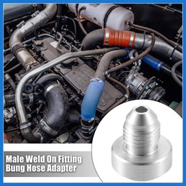 VekAuto 4 Pcs Car Auto 4AN Male Weld on Fitting Bung Hose Adapter Fuel Oil Auto Accessories